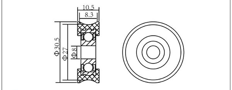 pulley bearing drawing
