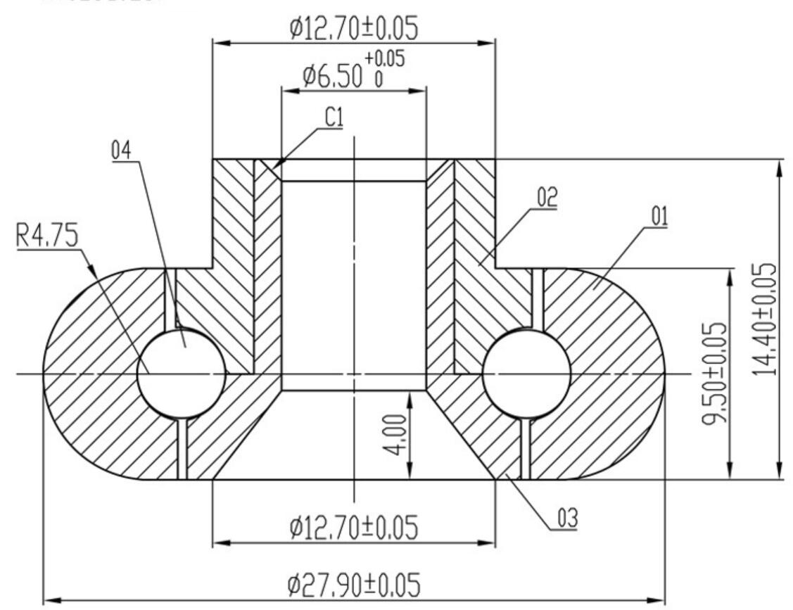 Dimensioni dei rulli di scorrimento del cassetto